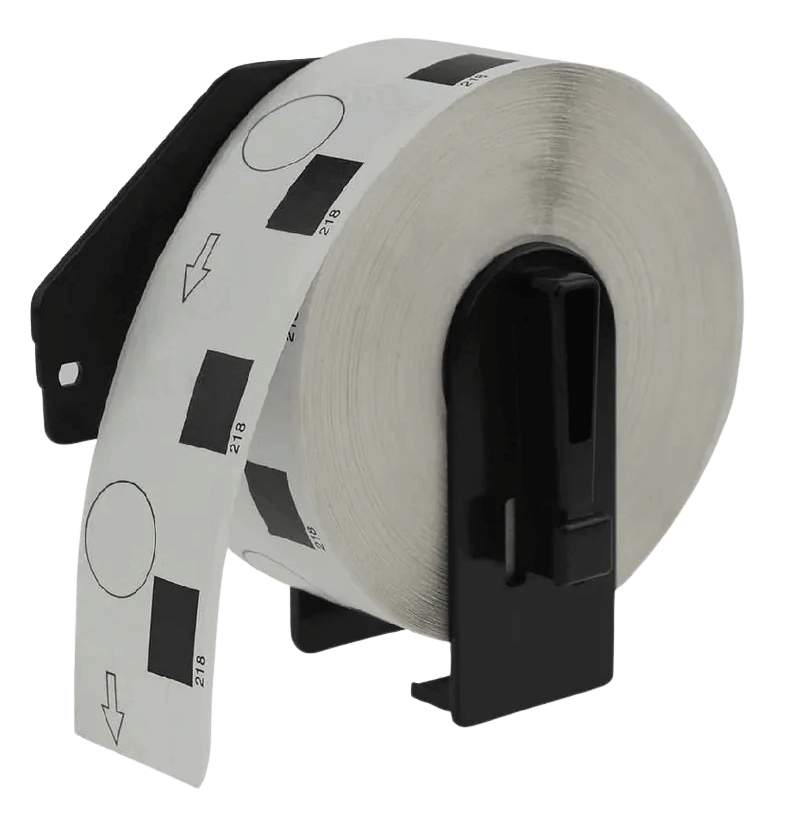 Brother DK11218 Vit Ø24 mm, 1.000 stk. adresseetiket - Kompatibel