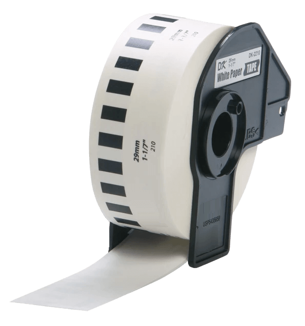 Brother DK22210 Vit 29mm x 30,48 adresseetiket - Kompatibel
