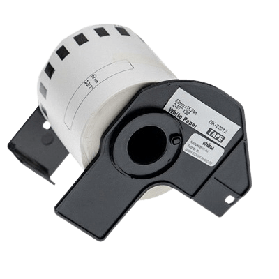 Brother DK22212 Vit 62mm x 15,24m adresseetiket - Kompatibel