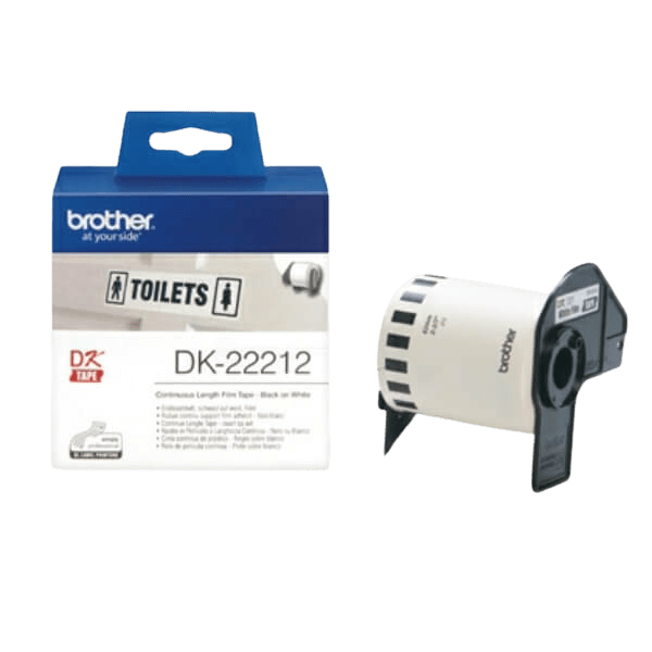 Brother DK22212 Vit 62mm x 15,24m tejp - Original