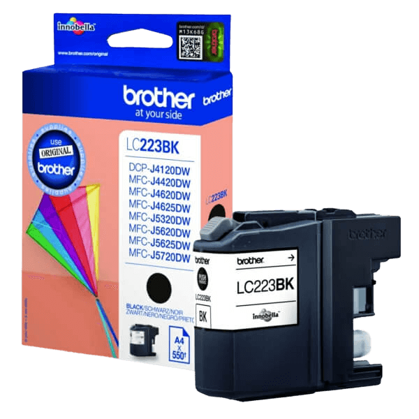 Brother LC223BK svart bläckpatron - Original