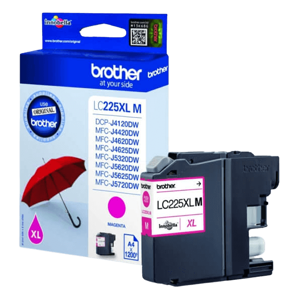 Brother LC225M magenta XL bläckpatron - Original