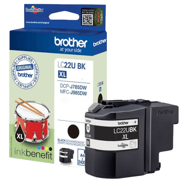 Brother LC22UBK svart bläckpatron - Original