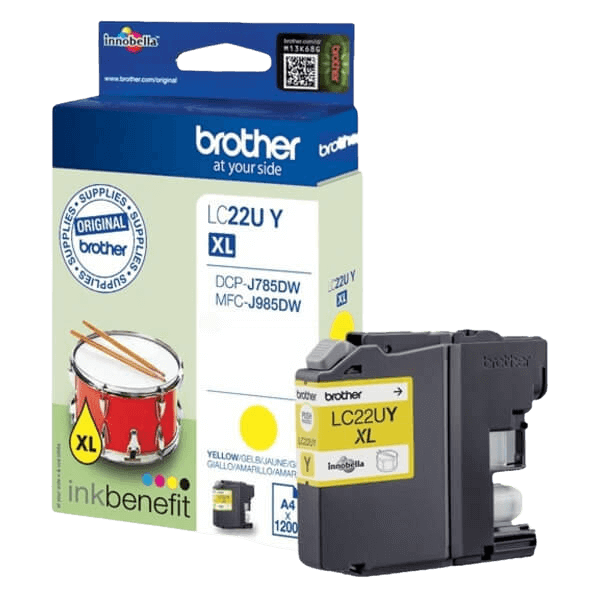 Brother LC22UY gul bläckpatron - Original