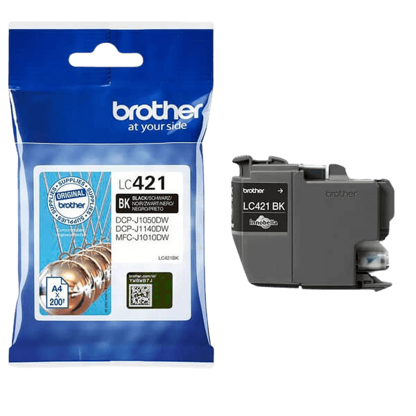 Brother LC421BK svart bläckpatron - Original