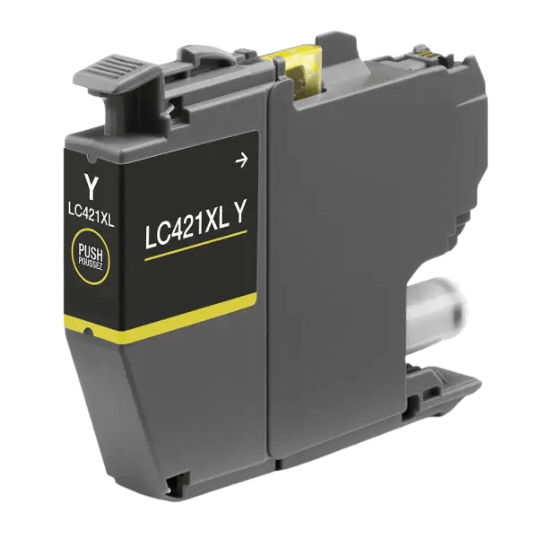 Brother LC421XLY gul XL bläckpatron - Kompatibel
