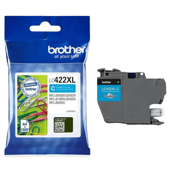 Brother LC422XLC cyan XL bläckpatron - Original