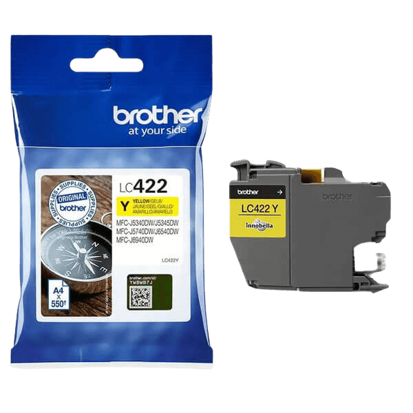 Brother LC422Y gul bläckpatron - Original