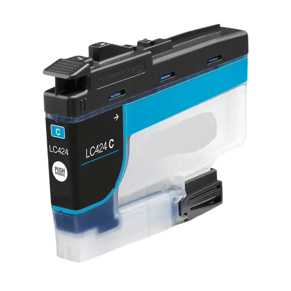 Brother LC424C cyan bläckpatron - Kompatibel