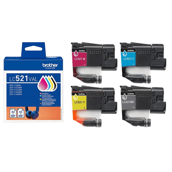 Brother LC521VAL CMY bläckpatron - Original