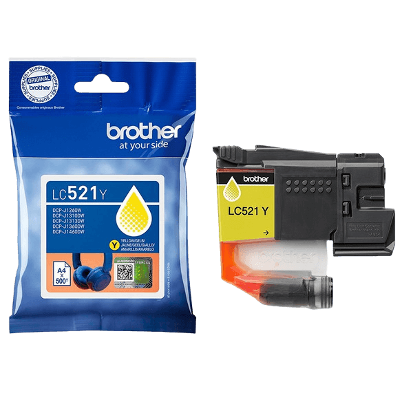 Brother LC521Y gul bläckpatron - Original