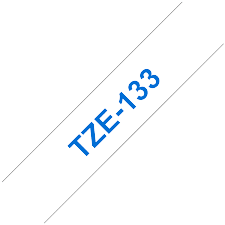 Brother TZE-133 Blå text / Genomskinlig tejp 12 mm x 8 m tejp - Kompatibel
