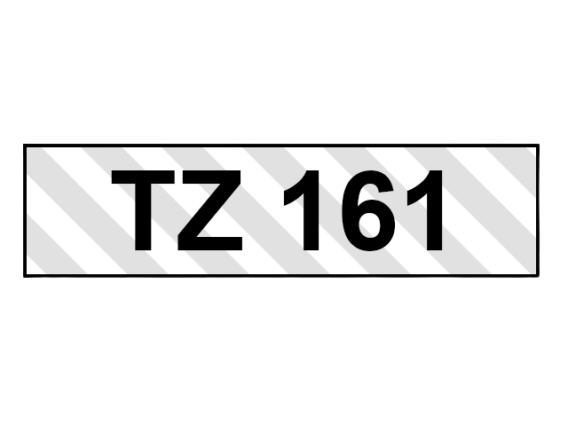 Brother TZe-161 Svart text / Genomskinlig tejp 36 mm x 8 m tejp - Kompatibel