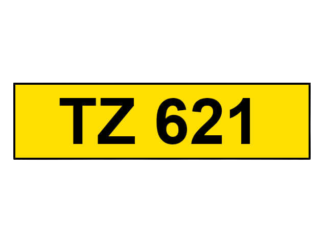 Brother TZe-621 Svart text / Gul tejp 9 mm x 8 m tejp - Kompatibel