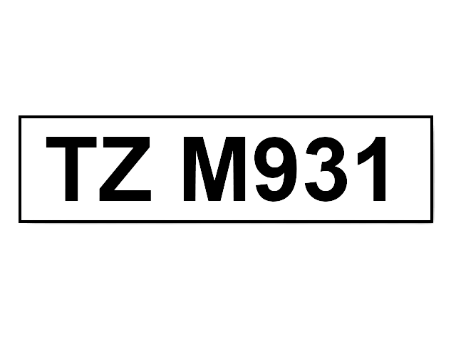 Brother TZe-M931 Svart text / Silver tejp 12 mm x 8 m tejp - Kompatibel