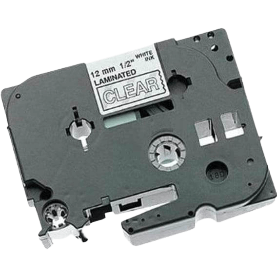 Brother TZe135 Vit text / Genomskinlig tejp 12 mm x 8 m tejp - Kompatibel