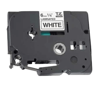 Brother TZe211 Svart text / Vit tejp 6 mm x 8 m tejp - Kompatibel