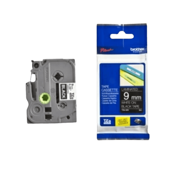 Brother TZe325 Vit text / Svart tejp 9 mm x 8 m tejp - Original