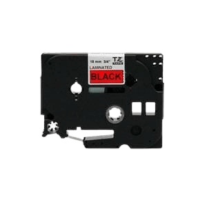 Brother TZe441 Svart text / Röd tejp 18 mm x 8 m tejp - Kompatibel