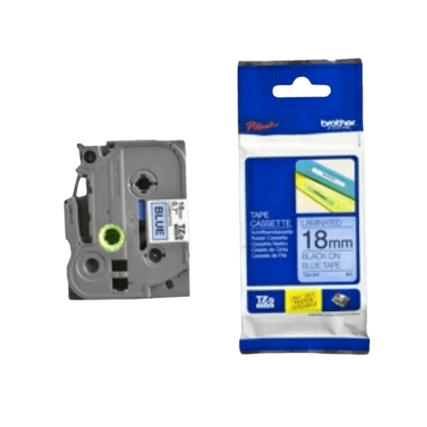 Brother TZe541 Svart text / Blå tejp 18 mm x 8 m tejp - Original