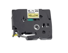 Brother TZe641 Svart text / Gul tejp 18 mm x 8 m tejp - Kompatibel