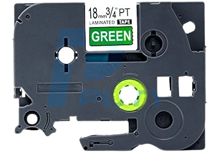 Brother TZe745 Vit text / Grön tejp 18 mm x 8 m tejp - Kompatibel