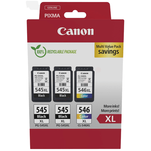 Canon 2 x PG-545XL + CL-546XL / 8286B013 CMYK XL rabattpaket - Original