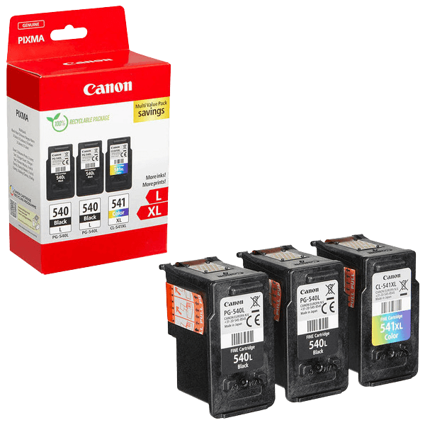 Canon 2x PG-540L + CL-541XL / 5224B017 CMYK XL rabattpaket - Original
