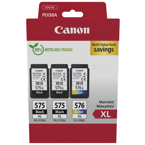 Canon 2x PG-575XL + CL-576XL / 5437C004 CMYK XL rabattpaket - Original