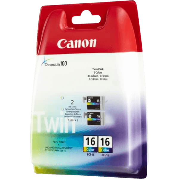 Canon BCI-16C / 9818A002 3 färger i en twin pack bläckpatron - Original