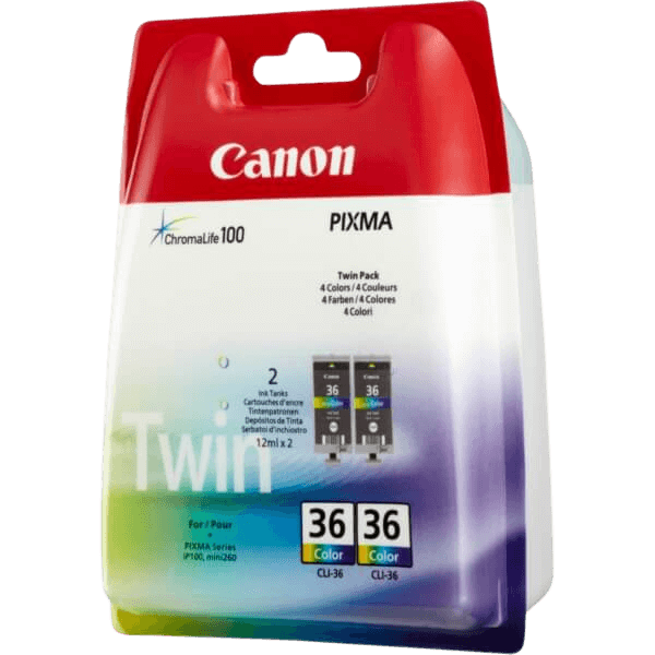 Canon CLI-36CLRK / 1511B018 CMYK twin pack bläckpatron - Original