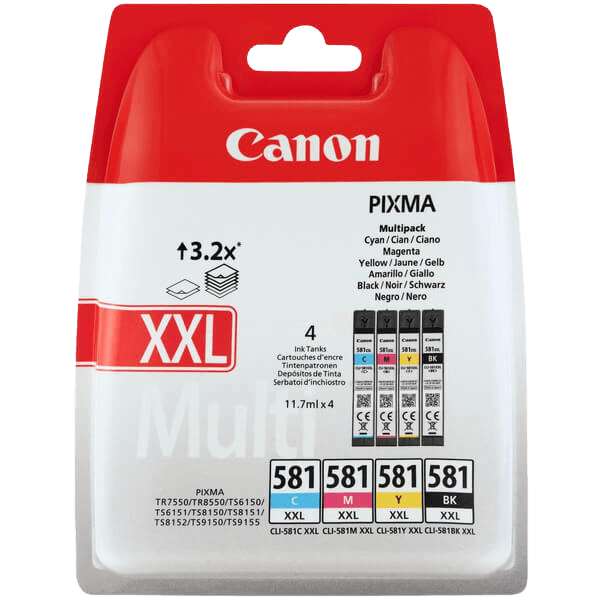 Canon CLI-581 / 1998C005 CMYK XXL rabattpaket - Original