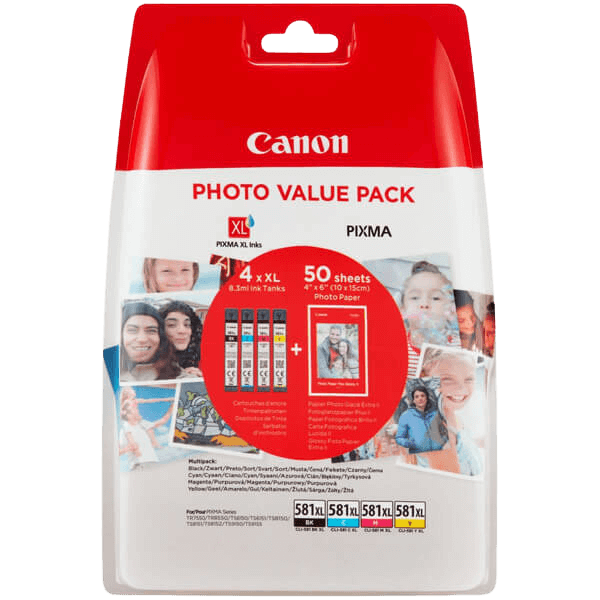 Canon CLI-581 / 2052C004 CMYK XL rabattpaket - Original