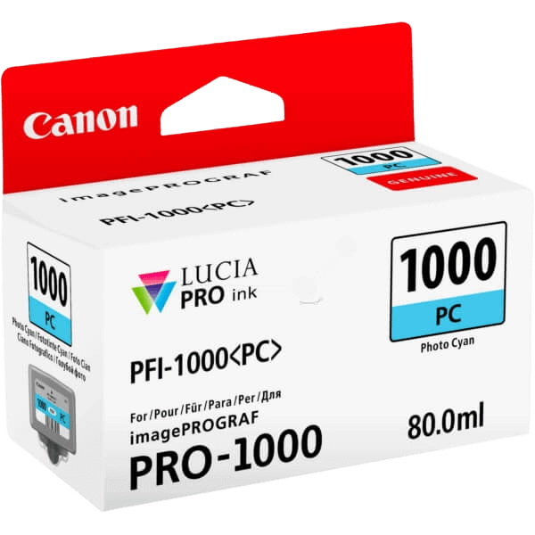 Canon PFI-1000PC / 0550C001 foto cyan bläckpatron - Original