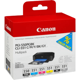 Canon PGI-550 / CLI-551 / 6496B005 CMYGYK rabattpaket - Original