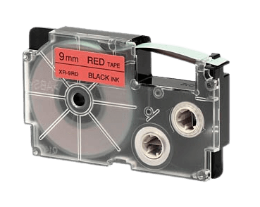 Casio XR-9RD Svart text / Röd tejp 9 mm x 8 m tejp - Kompatibel