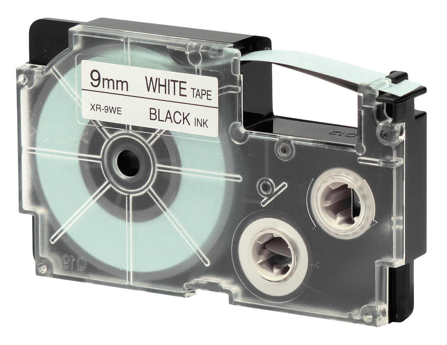 Casio XR-9WE Svart text / Vit tejp 9 mm x 8 m tejp - Kompatibel
