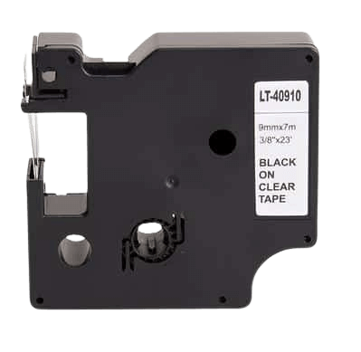 Dymo S0720670 Svart text / Genomskinlig tejp 9 mm x 7 m tejp - Kompatibel