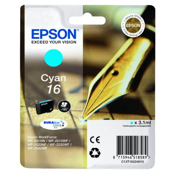 Epson 16 / C13T16224012 cyan bläckpatron - Original