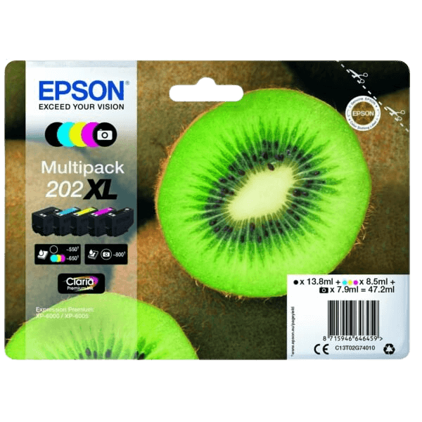 Epson 202 / C13T02G74010 CMYK XL rabattpaket - Original