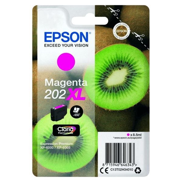 Epson 202 / C13T02H34010 magenta XL bläckpatron - Original