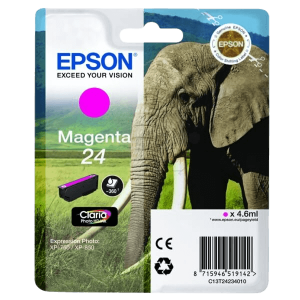 Epson 24 / C13T24234012 magenta bläckpatron - Original