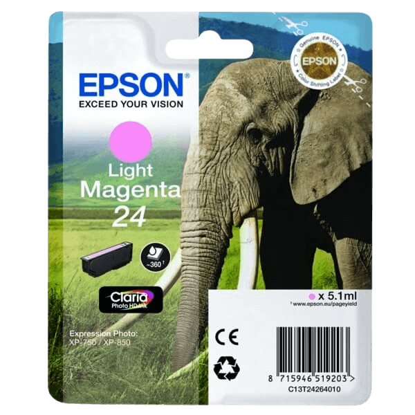 Epson 24 / C13T24264012 ljus magenta bläckpatron - Original
