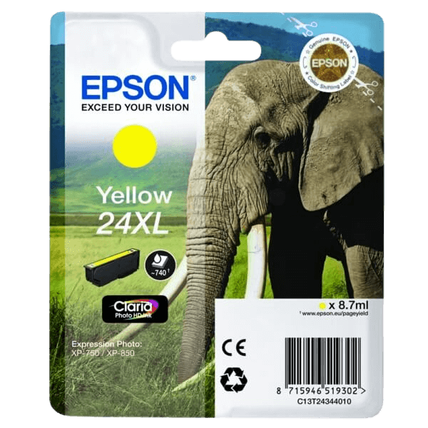 Epson 24XL / C13T24344012 gul XL bläckpatron - Original