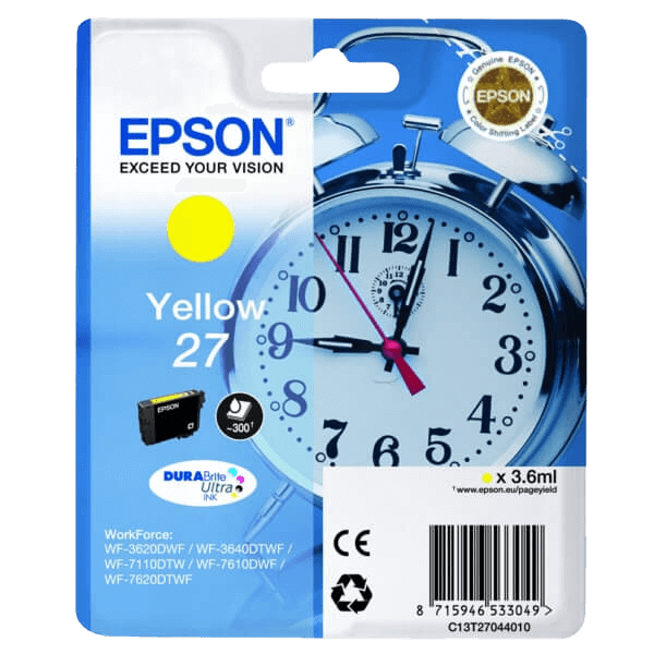 Epson 27 / C13T27044012 gul bläckpatron - Original