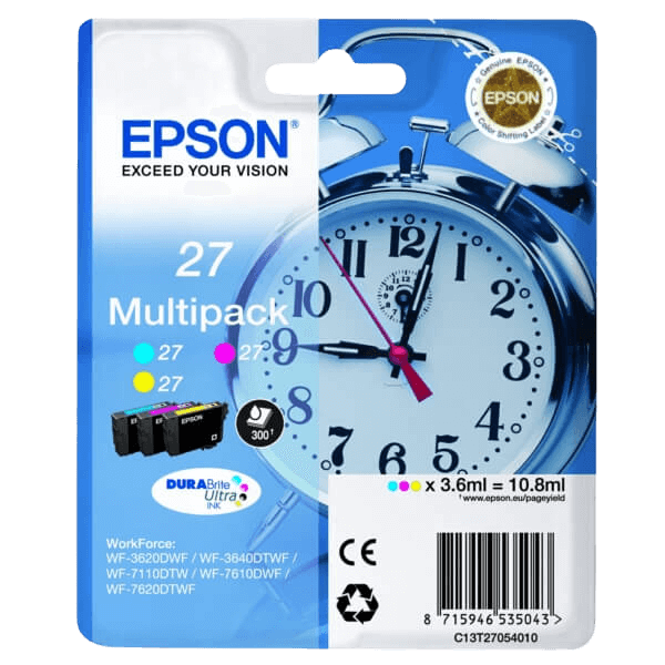 Epson 27 / C13T27054012 CMY rabattpaket - Original