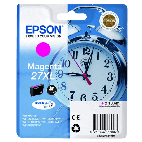 Epson 27 / C13T27134012 magenta XL bläckpatron - Original