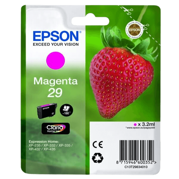 Epson 29 / C13T29834012 magenta bläckpatron - Original