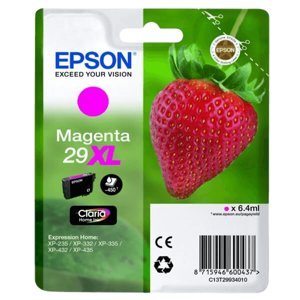 Epson 29 / C13T29934012 magenta XL bläckpatron - Original