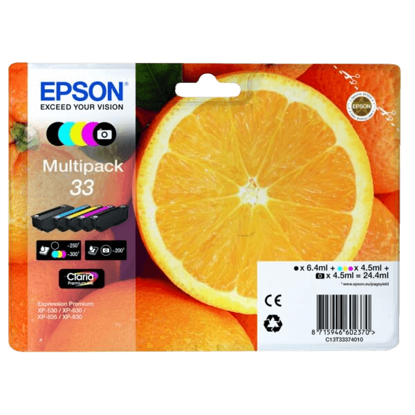 Epson 33 / C13T33374011 CMYK rabattpaket - Original